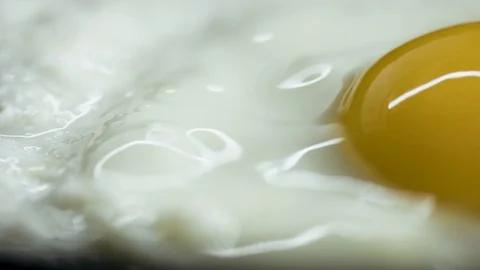 Frying egg in closeup  Stock Footage 128513056