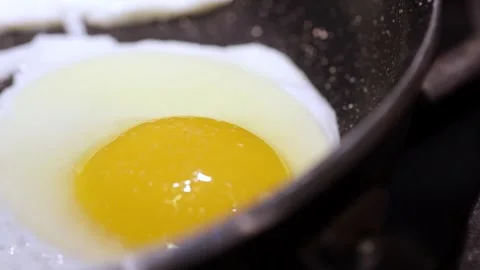 Frying Egg Closup Stock Footage 322631639
