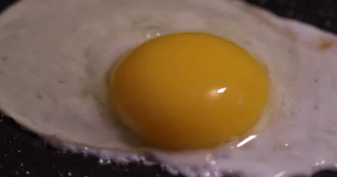 Frying an Egg Macro Video stock 56959442