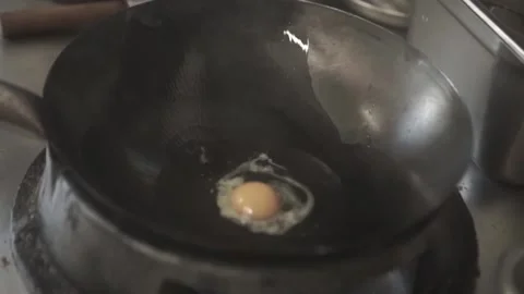 Frying Egg, Pan, Food, Egg, Kitchen Stock Footage 144071642