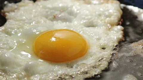 Frying egg sunny side up Stock Footage 77136423
