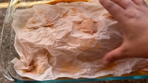 Frying Eggplant Slices in a Pan for Traditional Dishes Stock Footage 345321032