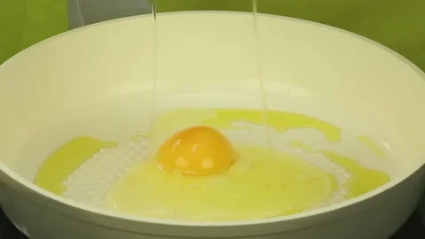 Frying eggs in a frying pan Stock Footage 194329340