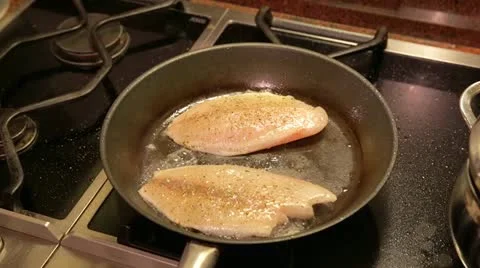Frying fish Stock Footage 21992066