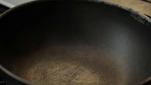 Frying garlic Stock Footage 98361500