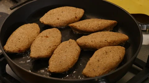 Frying home made pies  Stock Footage 217477006