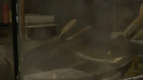 Frying meat Stock Footage 163082274