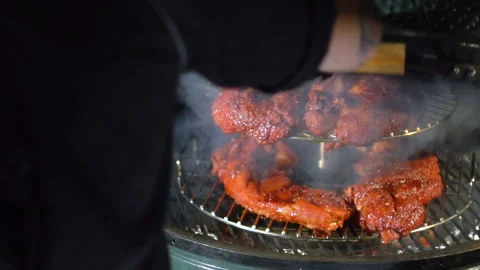 Frying meat on glie 2 Stock Footage 108468994