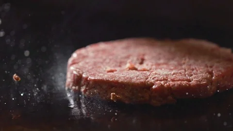 Frying meatballs for burger, minced meat Stock Footage 121701900