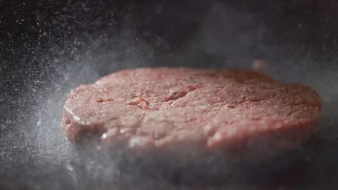 Frying meatballs for burger, minced meat Stock Footage 121701902