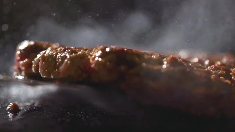 Frying meatballs for burger, minced meat Stock Footage 121701911