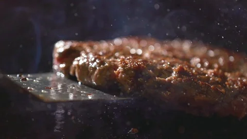 Frying meatballs for burger, minced meat Stock Footage 121701912