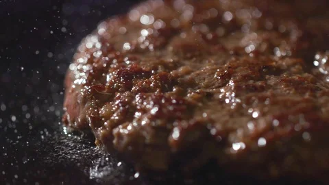 Frying meatballs for burger, minced meat Stock Footage 121701932