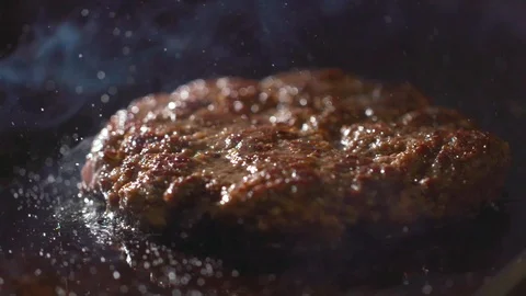 Frying meatballs for burger, minced meat Stock Footage 121701933