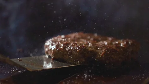 Frying meatballs for burger, minced meat Stock Footage 121701941