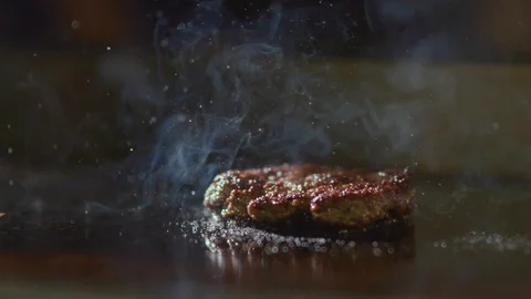 Frying meatballs for burger, minced meat Stock Footage 121701953