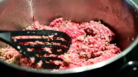 Frying minced beef Stock Footage 287013819