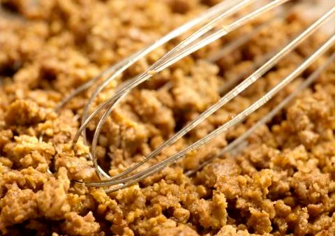 Frying minced meat Stock Photos