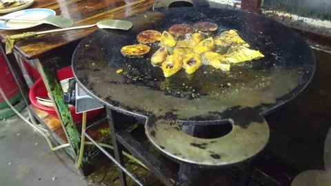 Frying Padma Ilish Fish at Mawa Ghat Bangladesh Stock Footage 174605156