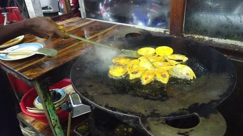 Frying Padma Ilish Fish at Mawa Ghat Bangladesh Stock Footage 174608953