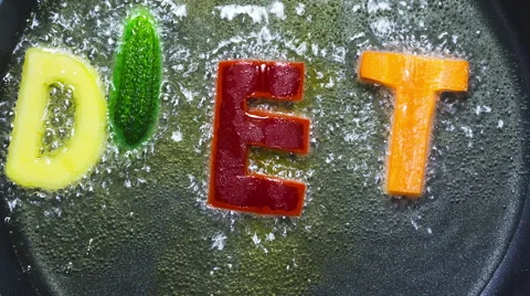 In A Frying Pan In Boiling Oil Fried Diet Word 5 Stock Footage 61872895