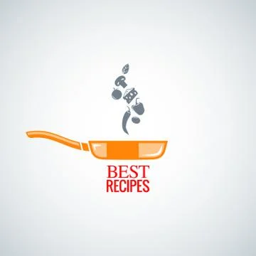 Frying pan design background Stock Illustration