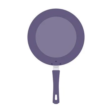 Frying Pan Flat Illustration. Clean Icon Design Element on Isolated White B.. Stock Illustration