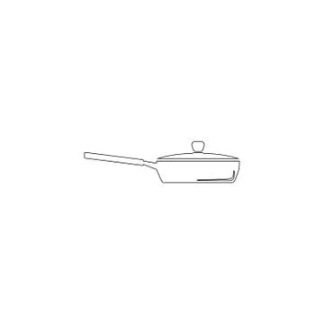 Frying pan. flat vector icon Stock Illustration