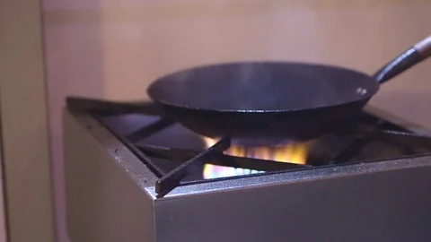 Frying pan food kithen Stock Footage 76244296