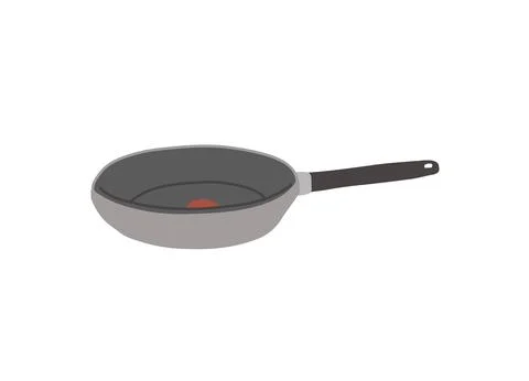 Frying pan. Hand dawn kitchen equipment. doodle illustration. Stock Illustration