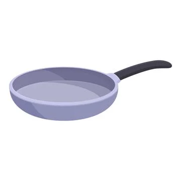 Frying pan icon cartoon vector. Cooking element Illustrazione stock