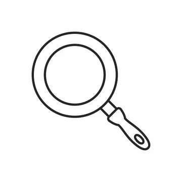 Frying pan icon in flat style. Kitchen equipment vector illustration on iso.. Illustrazione stock
