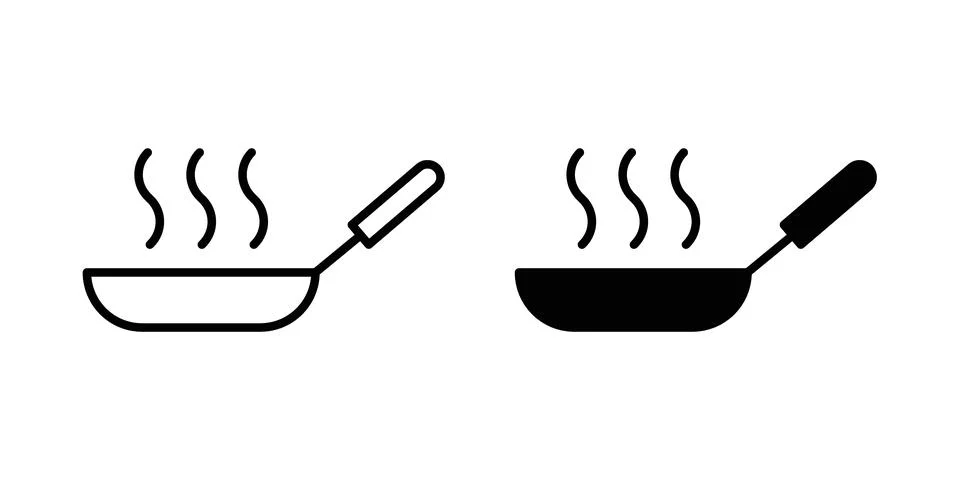 Frying pan icon graphic design. web icons vectors Illustrazione stock