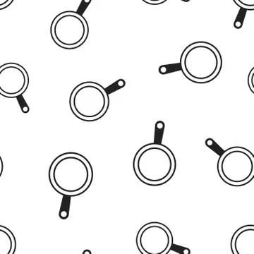 Frying pan icon seamless pattern background. Business concept vector illustra Illustration