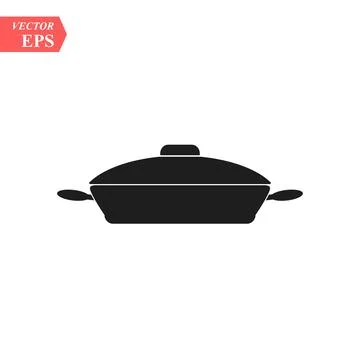 Frying pan icon. Vector concept illustration for design. Stock Illustration