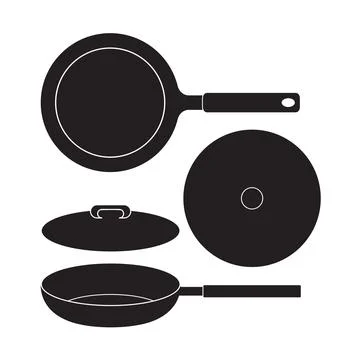Frying Pan icon Vector Illustration. Flat Sign Stock Illustration
