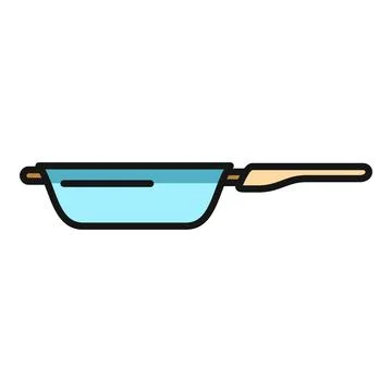 Frying pan icon vector illustration for cooking Stock Illustration
