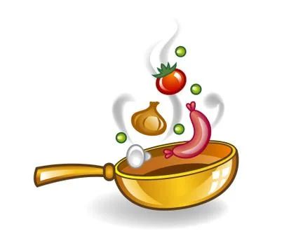 Frying pan. Stock Illustration