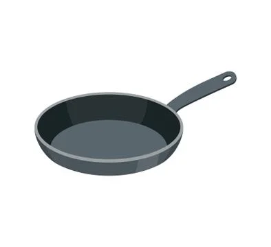 Frying pan isolated. Kitchen utensils for cooking food Stock Illustration