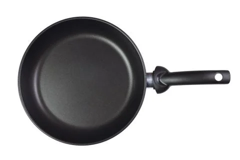 Frying pan isolated over white background Stock Photos