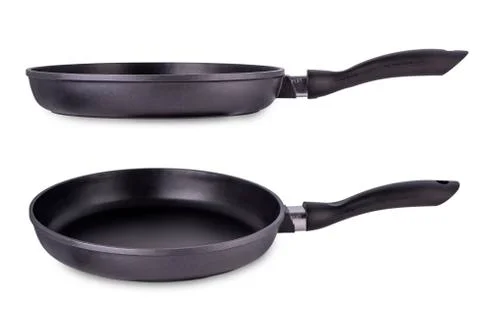 Frying pan isolated over white background. Stock Photos