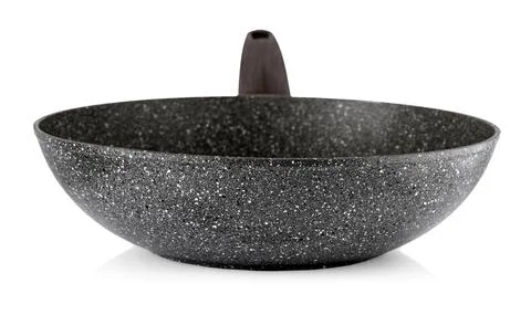 Frying pan isolated over white background with clipping path Stock Photos