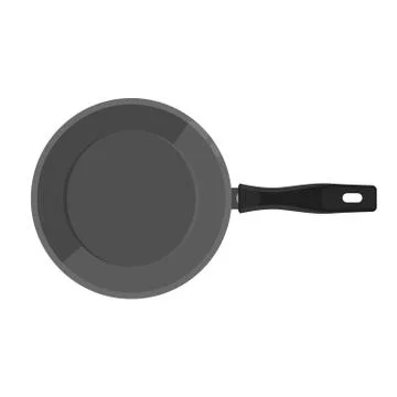 Frying pan isolated on white background. Kitchenware icon vector Stock Illustration