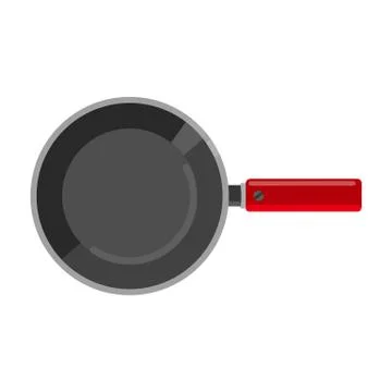 Frying pan isolated on white background. Kitchenware icon vector 스톡 일러스트