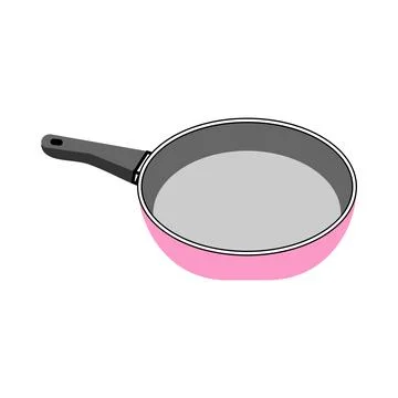 Frying pan isolated on white background. Vector illustration Stock Illustration