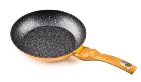 Frying pan isolated on white background. Stock Photos