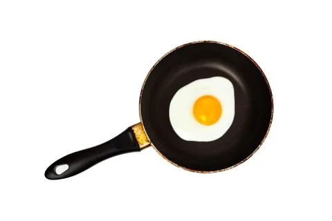 Frying pan isolated on white background Stock Photos