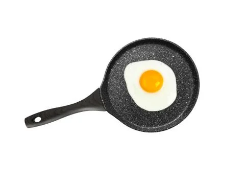 Frying pan isolated on white background Foto stock