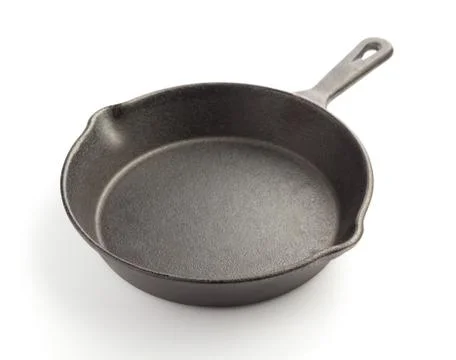 Frying pan isolated on white Foto stock