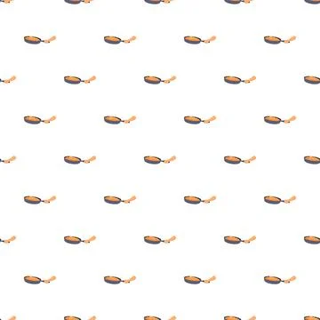 Frying pan kitchen cooking utensil seamless pattern Stock Illustration